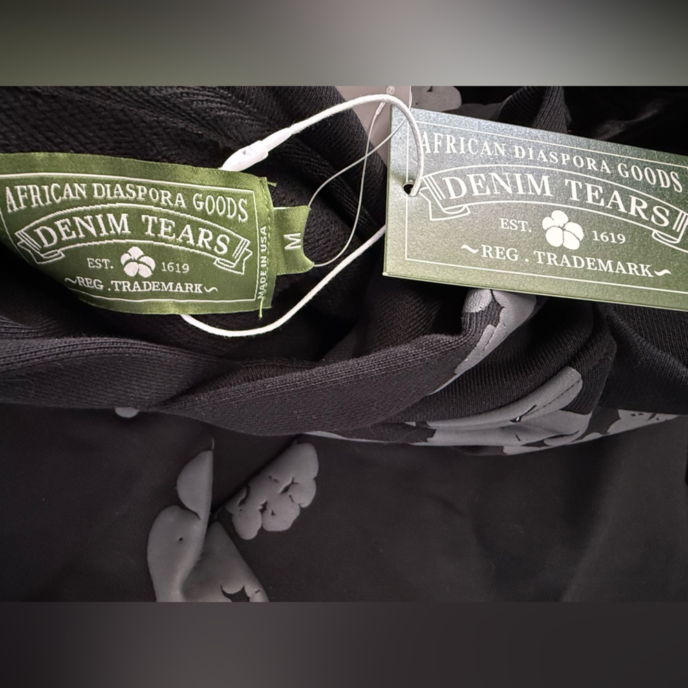 Black denim tears cotton wreath Hoodie - Picture 5 of 7